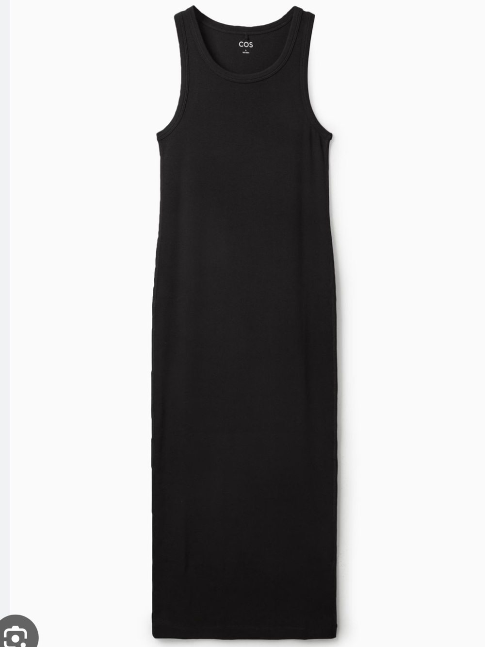 NWT COS black ribbed tube dress
